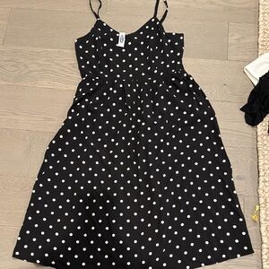 Old Navy Black and White Polka dot Dress